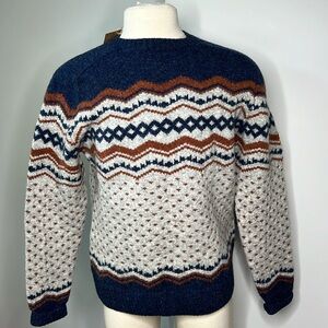 Best Made: Men's Crewneck Sweater - Blue, Brown, and White